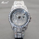 Fully Diamond Watches For Men Top Luxury Stainless Steel Automatic Date Wristwatch Hip Hop Ice Out