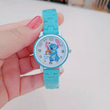 New Disney Stitch Kids Watches For Girls Cartoon animation Children Women Quartz Clock Waterproof School Gift reloj infantil