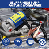 Oil Diesel Extractor Pump 12V Electric Scavenge Suction Transfer Change Pump with Tubes Motor 100W 4L for Car Boat Motorcycle