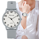 Fashion Lady Hot Sales Leisure Grey Digital Simple Quartz Watch