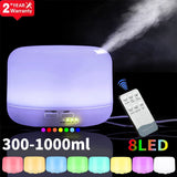 Air Humidifier Electric Aroma Diffuser Aromatherapy Humidifiers Diffusers Ultrasonic Cool Mist Maker Fogger LED Essential
