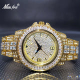 Luxury Brand Gold Full Diamond Street Hip Hop Style Quartz Watch