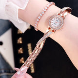 2022 New Luxury Ladies Rose Gold Fashion Ladies Quartz Diamond Watch
