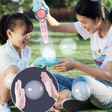 Elastic Smog Bubble Machine Smoke Magic Bubble Machine Electric Automatic Bubble Blower Maker Gun Birthday Gift For Kids