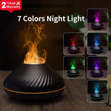 Volcanic Flame Aroma Diffuser Essential Oil Lamp 130ml USB Portable Air Humidifier with Color Night Light Fragrance Home Car