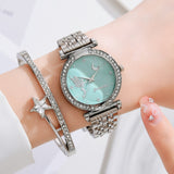 Women Luxury Fashion Stainless Steel Strap Quartz Wristwatch