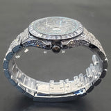 Fully Diamond Watches For Men Top Luxury Stainless Steel Automatic Date Wristwatch Hip Hop Ice Out