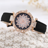 1pc Minimalist Round Dial PU Leather Strap Zinc Alloy Electronic Quartz Watch & 4pcs