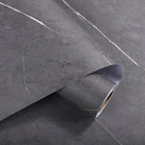 Matte Thick Gray Marble Pattern Self-Adhesive Wallpaper Waterproof Film Furniture Kitchen Countertop Oil-Proof Rock Wall Sticker