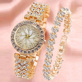 2pcs/Set Alloy Watch Fancy Women Watches Jewelry Sophisticated And Stylish