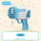 32 Holes Gatling Soap Bubble Machine Water Gun Bubble Rocket Launcher Automatic Blower For Kids Children Birthday Wedding Party