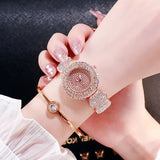 Luxury Round Dial Elegant Female Bracelet Wristwatches