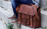 Leather Messenger Computer Bag for Men and Women (18 INCH)