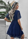 Aurora Boho Mini Dress Blue