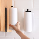 1pc Carbon Steel Paper Towel Holder, No Punch Paper Towel Holder, Household Paper Hanger, Storage Rack 22*6*7.5cm/2.95*8.66*2.36in