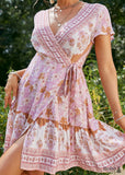 Boho Floral Mini Dress Judith