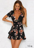 Boho Mini Floral Dress Jen