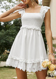 Boho White Lace Mini Dress Remi