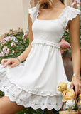 Boho White Lace Mini Dress Remi