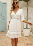 Boho White Mini Dress Teresa