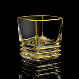 Gold Accented Crystal Whiskey Decanter