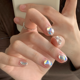 Glittering Large Crystals Press on Fake Nails