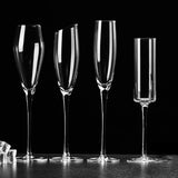 Crystal handmade glass champagne flutes