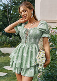 Floral Boho Romper Mini Dress Maggie