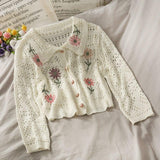 Floral Vintage Spring Flower Cardigan - Kevous