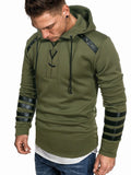 Men's Fashion Personalized Patchwork Hooded Sweater