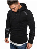 Men's Fashion Personalized Patchwork Hooded Sweater