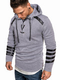 Men's Fashion Personalized Patchwork Hooded Sweater