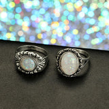 Antique Silver Color Rings Set - Kevous