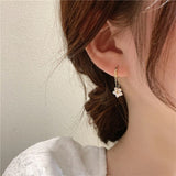 Crystal Flower Ear Chain (1 pair)