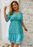 Plus size Boho Mini Dress Navaeh