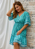 Plus size Boho Mini Dress Navaeh