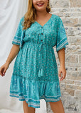 Plus size Boho Mini Dress Navaeh