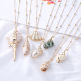 Necklace Seashell Gold Chain - Kevous