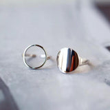 Bohemian Silver Color Circle Rings - Kevous