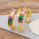 Rainbow Boho Stud Earrings - Kevous