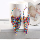 Bohemian Multicolor Tassel Earrings - Kevous