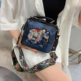 Embroidery Elephant Boho Handbag - Kevous