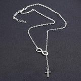 Infinity Tassel Cross Pendant Necklace - Kevous