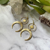 Celestial Sun And Moon Earrings - Kevous