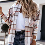 Long Sleeve Plaid Casual Shirt - Kevous