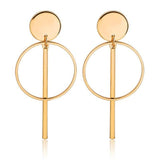 Boho Gold Long Geometry Earrings - Kevous