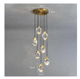 Full Brass Crystal Pendant Lights - Kevous