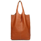Luxury Soft Genuine Leather Handbag - Kevous
