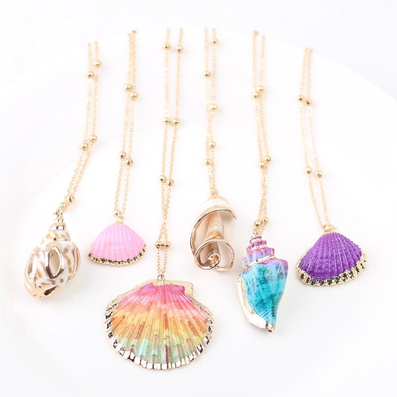 Boho Shell Chain Necklace - Kevous