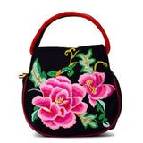 Flower Embroidered Handbag - Kevous